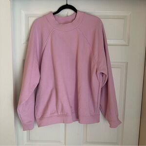 ALO HEAVY WEIGHT OFFLINE CREWNECK PULLOVER -
SUGARPLUM PINK SIZE LARGE